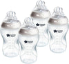 Tommee Tippee Natural Start Baby Bottles for 3m+, Pack of 4 340ml Baby Bottles, with Slow Flow Breast-Like Teat for a Natural Latch, Self-Sterilising and BPA Free, Baby Feeding Essentials