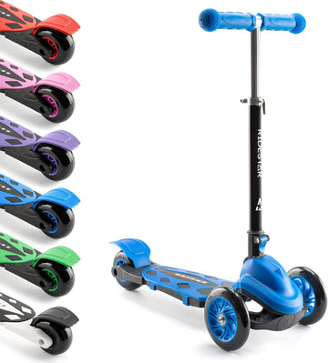 ToyStar Cruise 3 Wheel Tri Scooter, Easy Folding System, Height Adjustable Handlebars, Tilt To Turn Steering, Kids Aged 3+