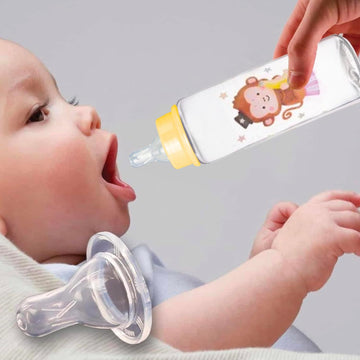 3 Pack Baby Milk and Water Bottles Easy Grip with Soft Silicone Medium Flow Teats 250ml 8.5oz, Fun and Cute Animal Designs