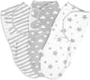 Little Seeds Swaddle Blanket 0-3 Months, 3-Pack Organic Cotton Baby Swaddles - Swaddles for Newborns Infant Boys & Girls, Soft & Snug Hip-Healthy Swaddling Blankets