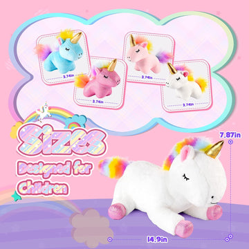 EUTOYZ Unicorn Stuffed Animals - Soft Toys for Girls, 3-12 Years Old Birthday Gifts