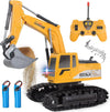 Jiakora Remote Control Excavator Toys for Boys, RC Excavator Toy for Boys 6 7 8 9+Year Old Kids Christmas Birthday Gift,RC Digger Truck Construction Vehicles with Metal Shovel & Light