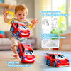 AEROQUEST Remote Control Cars Kids RC Car Toy for Toddlers Boys 1 2 3 Years Old Cartoon Toot Toot Drivers Car with Lights and Music Christmas Birthday Gifts for Boys Girls 12 3 Years Old Toy Cars