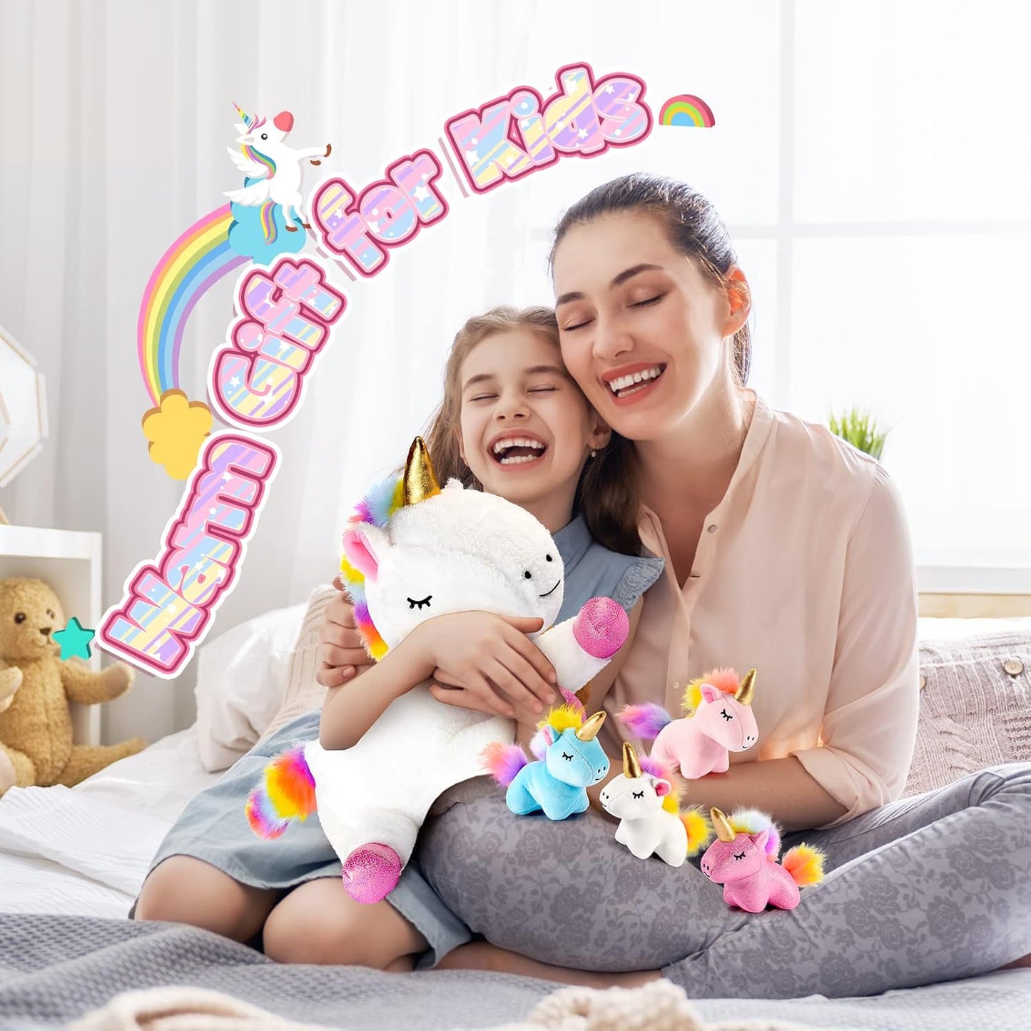 EUTOYZ Unicorn Stuffed Animals - Soft Toys for Girls, 3-12 Years Old Birthday Gifts