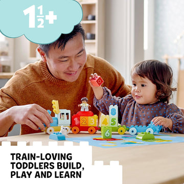 LEGO DUPLO Number Train - Learn To Count - Educational Toy for 1+ Year Old Toddlers, Boys & Girls - incl. Colourful Number Bricks and 2 Figures - 10954