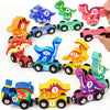 Vanmor Wooden Dinosaur Number Train, Magnetic Dinosaur Learning Toys, Toddler Toys for 1-3 Year Olds Boys, Gifts for 1 2 3 Year Olds Girls Boys