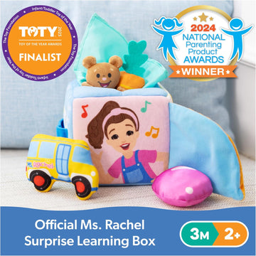 Ms. Rachel Official Surprise Learning Box - Educational Toys with Stuffed Animals, Sensory Activities for Babies & Toddlers, Ages 0-2