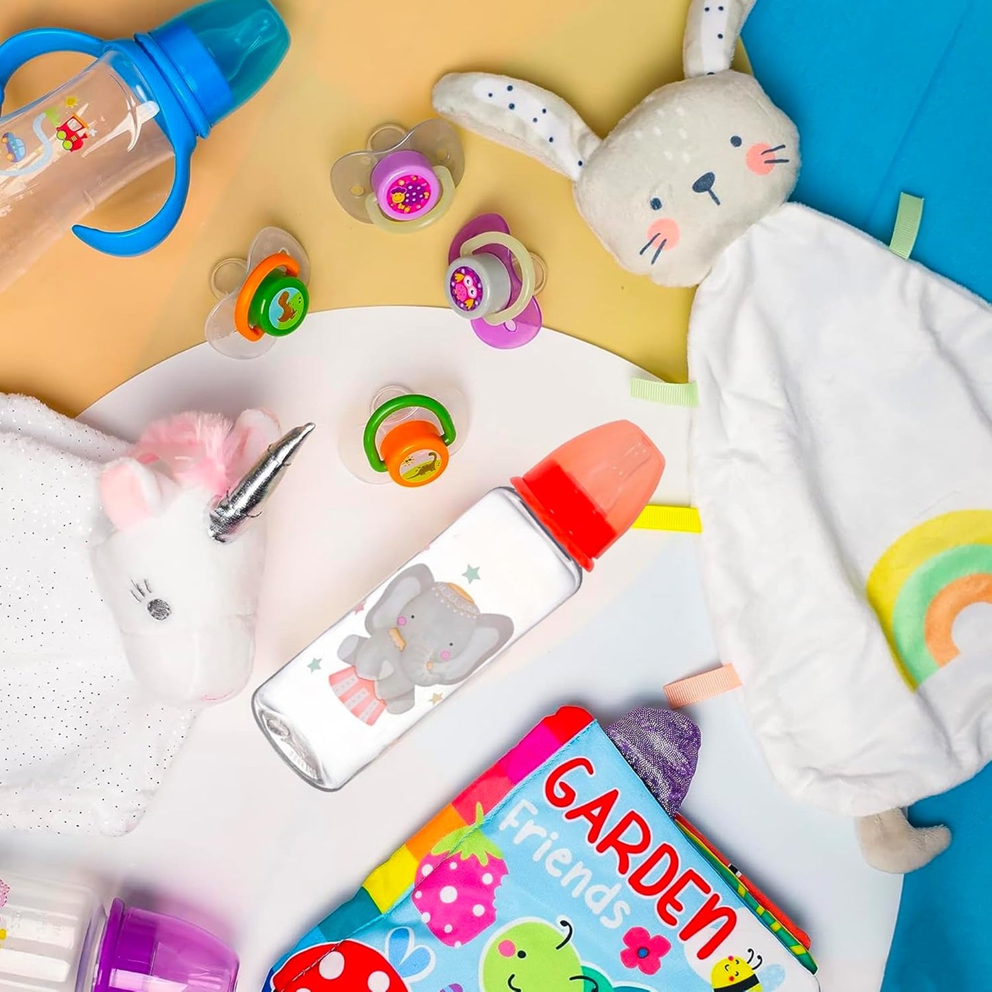 3 Pack Baby Milk and Water Bottles Easy Grip with Soft Silicone Medium Flow Teats 250ml 8.5oz, Fun and Cute Animal Designs