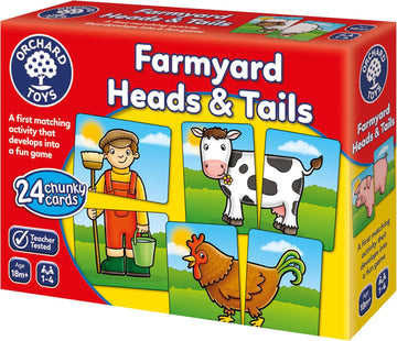 Orchard Toys Farmyard Heads and Tails Game, Memory & Matching Pairs Card Game, Educational Games and Toys for Toddler and Preschool, 18-Month-Old and Up
