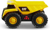 CatToysOfficial Construction Tough Machines Dump Truck Vehicle, free-wheeling with Lights & Sounds and movable bin. For children aged 3+, Yellow