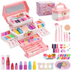 iFunLong Kids Makeup Sets for Girls, Washable and Safe Make Up Set Girls Toys, Childrens Princess Play Games Toys Presents, Princess Christmas Birthday for Age 3-12 Year Old Girl