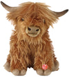 Living Nature Highland Cow Brown Soft Toy Farm Toy with Sound | Soft Toy Gift for Kids | 22 cm