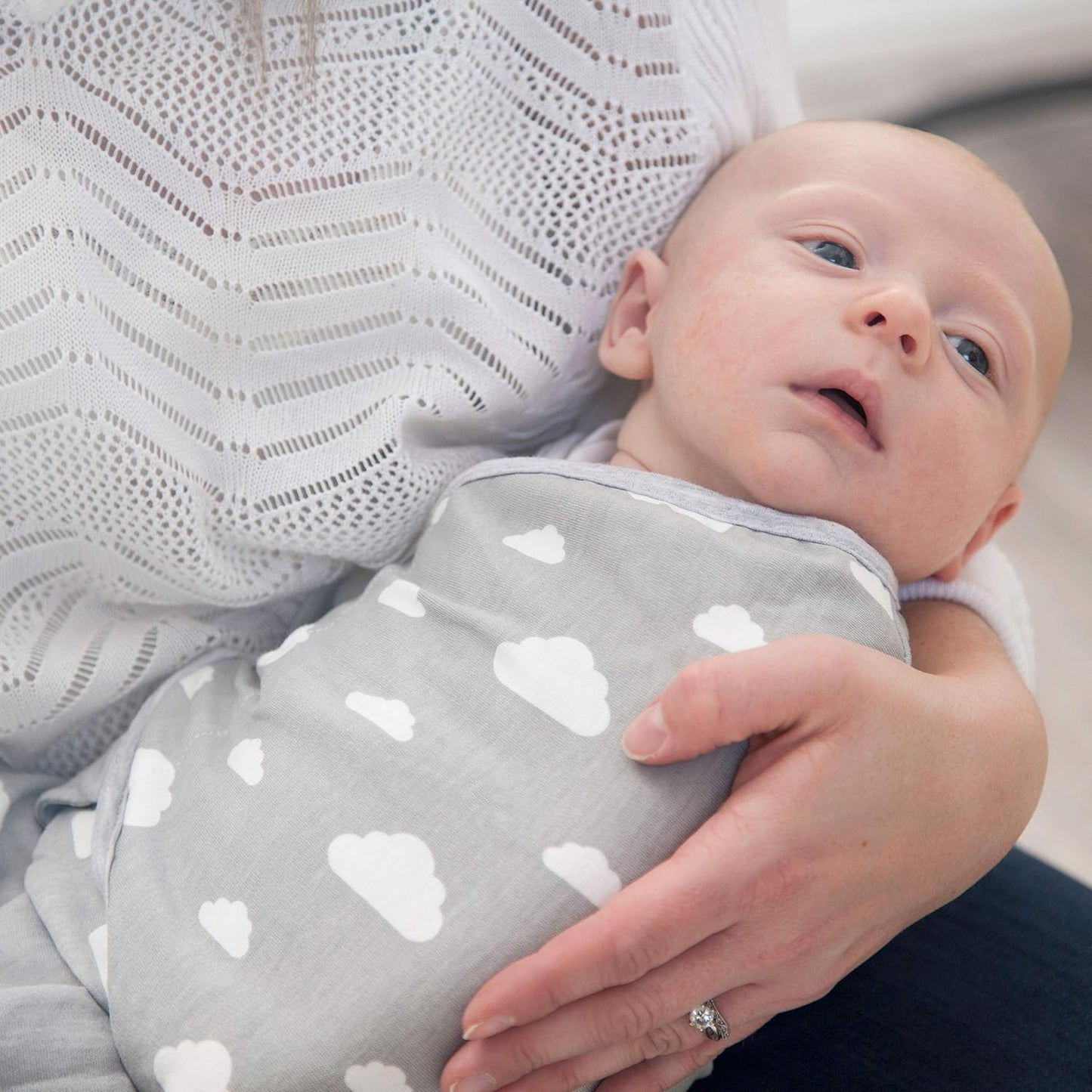 Little Seeds Swaddle Blanket 0-3 Months, 3-Pack Organic Cotton Baby Swaddles - Swaddles for Newborns Infant Boys & Girls, Soft & Snug Hip-Healthy Swaddling Blankets