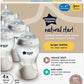 Tommee Tippee Natural Start Baby Bottles for 3m+, Pack of 4 340ml Baby Bottles, with Slow Flow Breast-Like Teat for a Natural Latch, Self-Sterilising and BPA Free, Baby Feeding Essentials