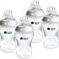Tommee Tippee Natural Start Baby Bottles for 3m+, Pack of 4 340ml Baby Bottles, with Slow Flow Breast-Like Teat for a Natural Latch, Self-Sterilising and BPA Free, Baby Feeding Essentials