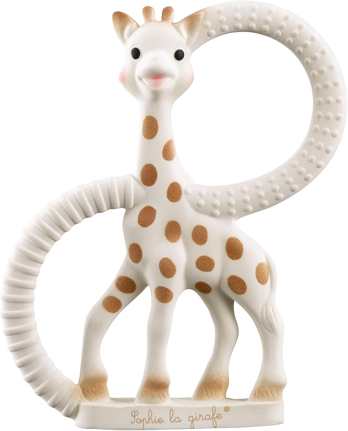 Sophie la girafe Baby Teething Ring, 100% Natural Rubber Phthalate-free Easy to Grip Baby Teether, Suitable for Newborn Babies