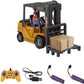 Mostop RC Forklift, 1/24 Remote Control Forklift Toy with Boxes/Sound and Light Spray