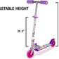 Ozbozz SV13988 Unicorn Scooter with 2 Light up Wheels, Pink Purple Silver