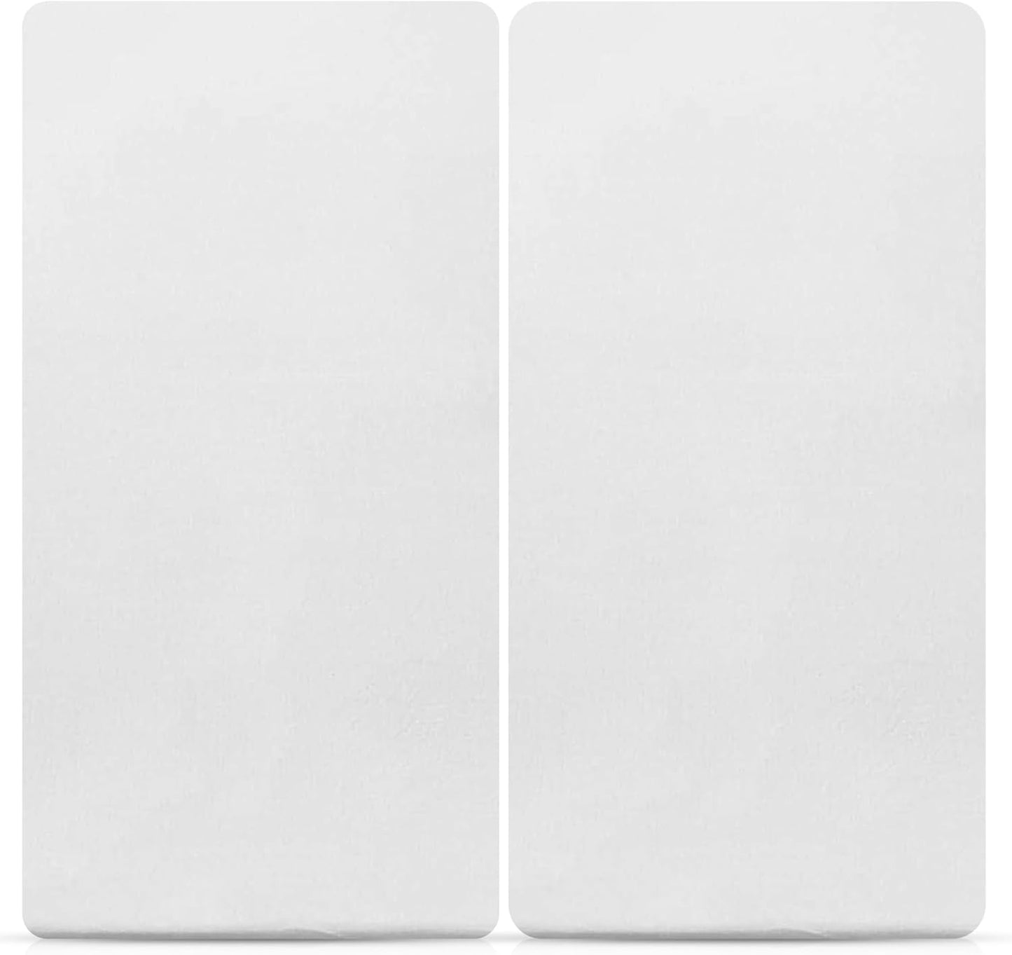 Sasma Home - 2 x Cot Fitted Sheets 120x60cm - 100% Cotton, Soft breathable baby cot sheets (White)