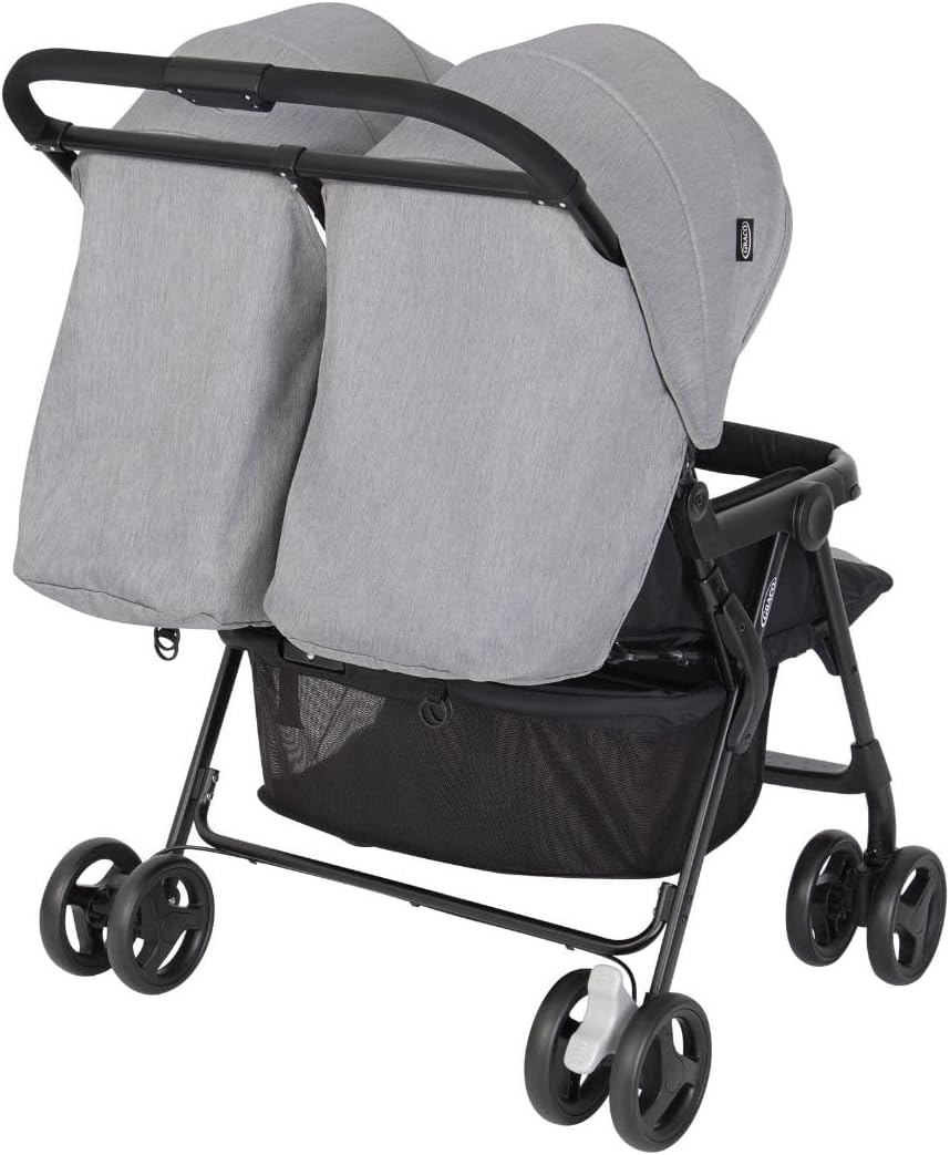 Graco DuoRider Lightweight Double Pushchair, Suitable from Birth to Approx. 3 Years, Steeple Gray Fashion