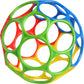 Bright Starts Oball Easy Grasp Classic Ball BPA-Free Infant Toy in Red, Yellow, Green, Blue, Age Newborn and up, 4 Inches