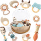Baby Toys 0-6 Months Newborn Toys Rattle Teething Toys Sensory for Baby with Storage Box (10pcs)