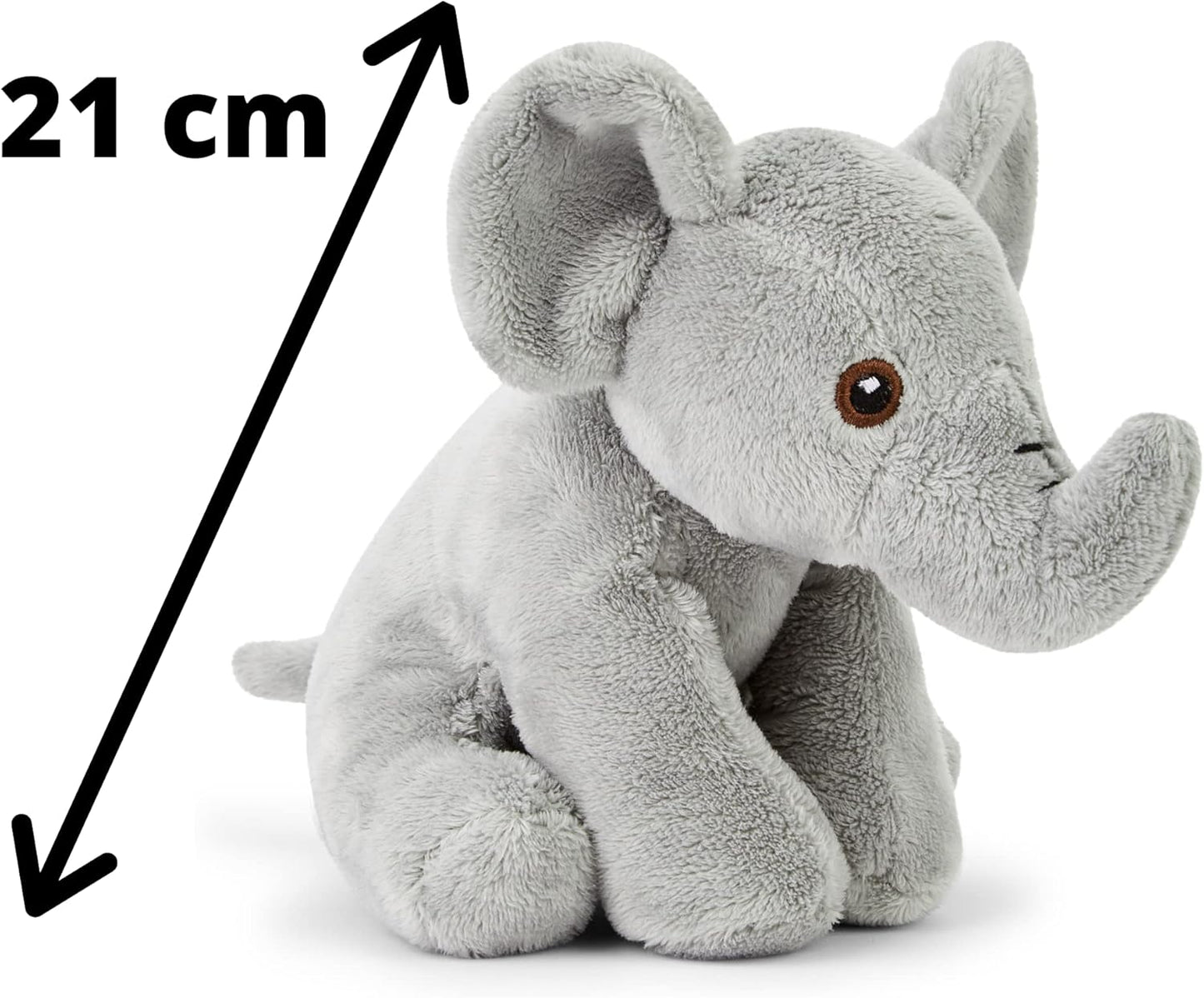 Zappi Co 100% Recycled Plush Elephant Plush Toy (13-15cm) Stuffed Soft Cuddly animals Collection For New Born Child Tiktok featured