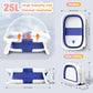 Rabb 1st Baby Bath Tub Foldable,Portable Bath Newborn to Toddler with Non-Slip Mat,Drain Hole,No Thermometer,Grey