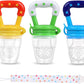 Baby Fruit Feeder JUYOO Weaning Dummies Set Include 3 Pcs Food Feeder Pacifiers with Pacifier Clips Teething Dummy for Babies Infant Toddlers
