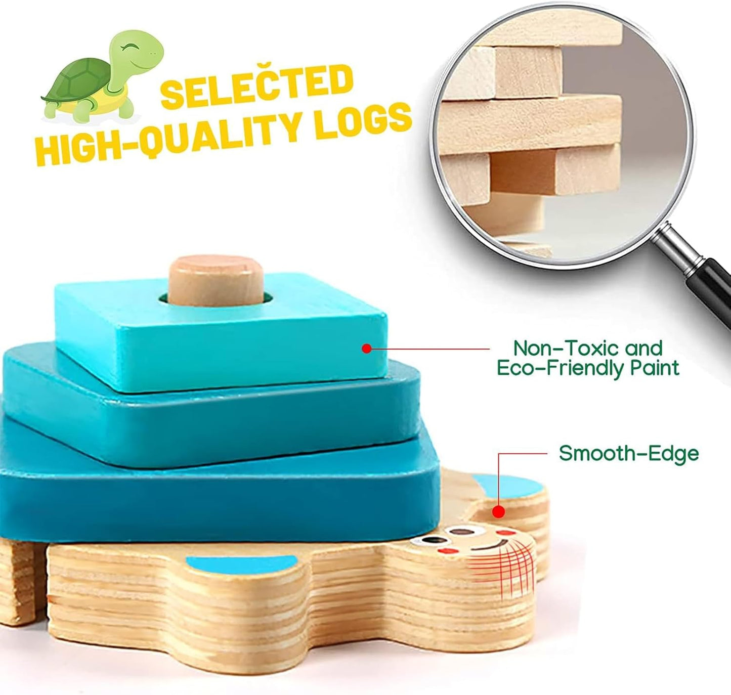 Goorder Montessori Toys 1 Year Old, Wooden Puzzles for Baby, Sorting Stacking Blocks Learning Toys 2 Year Old, Preschool Educational Toys Gift for 12 18 Months Toddler Boys Girls