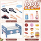 DICAO Gifts for 2 3 4 Year Old Girls Boys, 30 Pcs Toddler Toys, Wooden Kitchen BBQ Toys, Toy Kitchen Accessories, Role Play Toys for 2-5 Year Old Kids