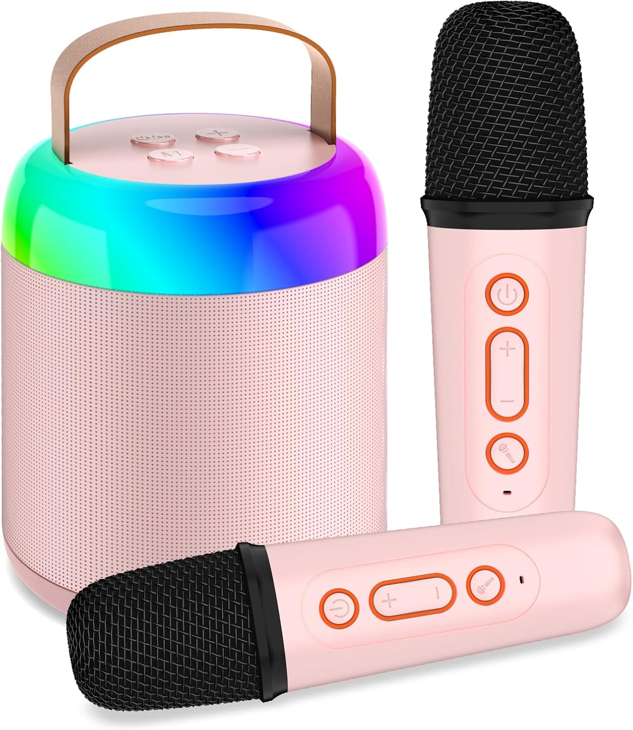 Onihan Karaoke Machine for Kids with 2 Microphones, Portable Kids Karaoke Machines for Girls with LED Party Lights,Girls Toys Birthday Gifts