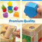 Coogam Wooden MontessoToys for Toddlers, Shape Sorting Cube Whack Mole Fine Motor Skills Game for 1 2 3 Year Old 18 Month Baby Boys Girls Gift