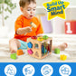Coogam Wooden MontessoToys for Toddlers, Shape Sorting Cube Whack Mole Fine Motor Skills Game for 1 2 3 Year Old 18 Month Baby Boys Girls Gift