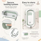 Baby Bath Tub with Non-Slip Bath Seat and Thermometer - Toddler Bath - Foldable Baby Bath - Newborn Bath - from Birth to 3 Years - Baby Bath Seat Up to 6 Months - Collapsible Baby Bath - Birth Gift