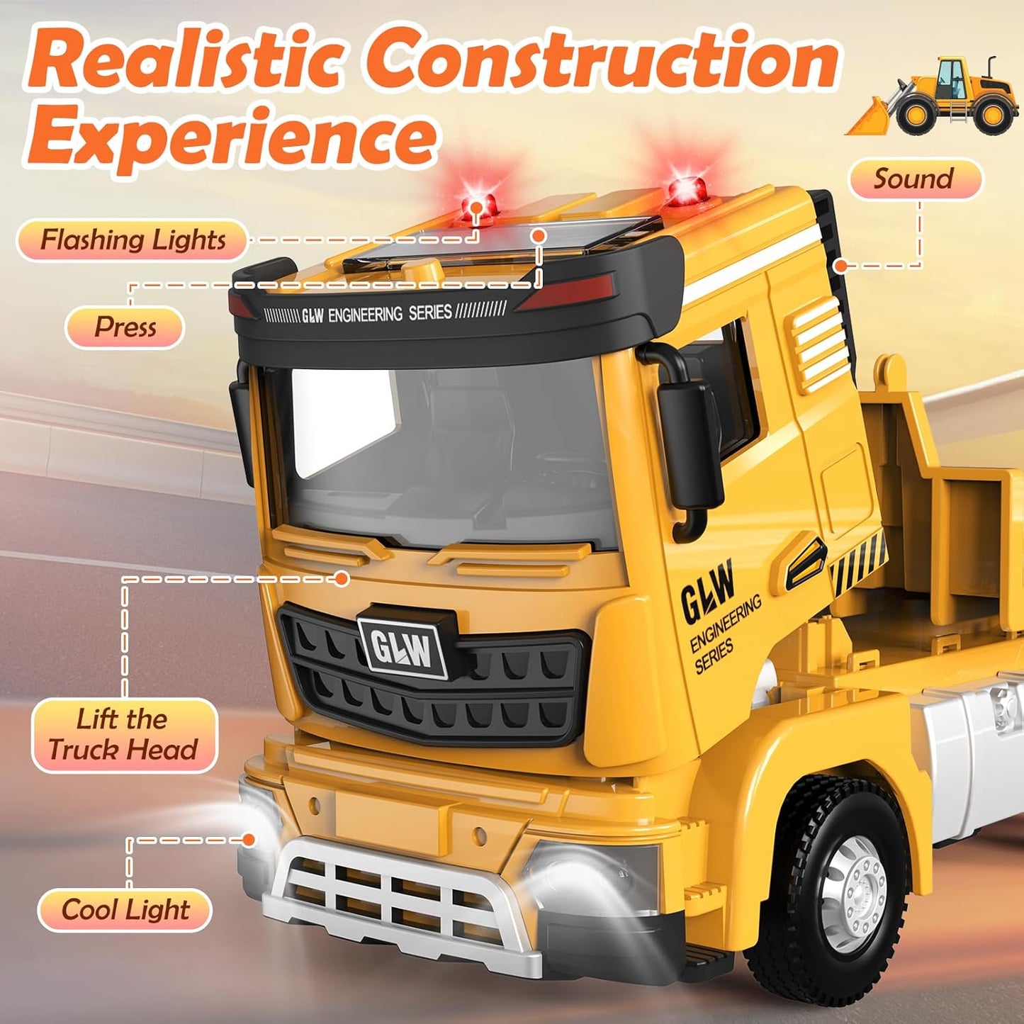 Naxudcoo Construction Toys For 3-7 Year Old Boys: Digger Toy Truck Toy Set Toddler Car, Construction Vehicle Toys For 3 4 5 6 7 Years Old Boys Gifts