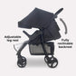 My Babiie MB30 Pushchair – from Birth to 4 Years (22kg), Easy Compact Fold, Large Shopping Basket, Adjustable Handle, Stroller Includes Cup Holder, Rain Cover – Black & Grey