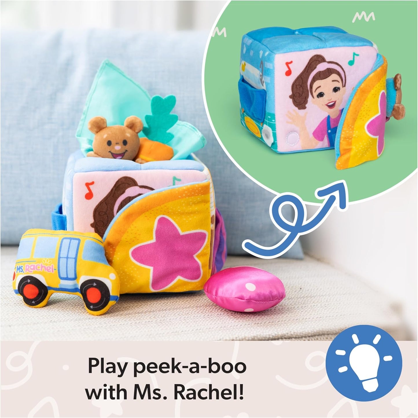Ms. Rachel Official Surprise Learning Box - Educational Toys with Stuffed Animals, Sensory Activities for Babies & Toddlers, Ages 0-2