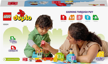 LEGO DUPLO Number Train - Learn To Count - Educational Toy for 1+ Year Old Toddlers, Boys & Girls - incl. Colourful Number Bricks and 2 Figures - 10954