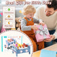 DICAO Gifts for 2 3 4 Year Old Girls Boys, 30 Pcs Toddler Toys, Wooden Kitchen BBQ Toys, Toy Kitchen Accessories, Role Play Toys for 2-5 Year Old Kids