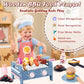 DICAO Gifts for 2 3 4 Year Old Girls Boys, 30 Pcs Toddler Toys, Wooden Kitchen BBQ Toys, Toy Kitchen Accessories, Role Play Toys for 2-5 Year Old Kids