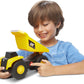 CatToysOfficial Construction Tough Machines Dump Truck Vehicle, free-wheeling with Lights & Sounds and movable bin. For children aged 3+, Yellow