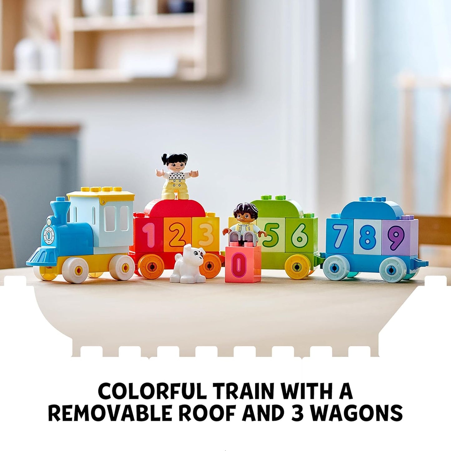 LEGO DUPLO Number Train - Learn To Count - Educational Toy for 1+ Year Old Toddlers, Boys & Girls - incl. Colourful Number Bricks and 2 Figures - 10954