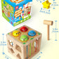Coogam Wooden MontessoToys for Toddlers, Shape Sorting Cube Whack Mole Fine Motor Skills Game for 1 2 3 Year Old 18 Month Baby Boys Girls Gift