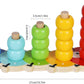 TOWO Wooden Stacking Rings Baby –Lovely Caterpillar Counting Game - Colour Sorting Puzzle - 5 Pegs Ring Stacker - Counting Rings Early Learning Wooden Toys for 1 year old Gift First Birthday Boy Girl
