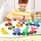 Vanmor Wooden Dinosaur Number Train, Magnetic Dinosaur Learning Toys, Toddler Toys for 1-3 Year Olds Boys, Gifts for 1 2 3 Year Olds Girls Boys