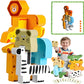 Maxricus Montessori Wooden Stacking Toys for 1-3 Year Old Boys & Girls – Animal Building Blocks for Toddlers | Educational Baby Toys 18+ Months | Birthday Gifts for 1+ Year Old Kids