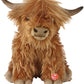 Living Nature Highland Cow Brown Soft Toy Farm Toy with Sound | Soft Toy Gift for Kids | 22 cm
