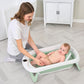 Baby Bath Tub with Non-Slip Bath Seat and Thermometer - Toddler Bath - Foldable Baby Bath - Newborn Bath - from Birth to 3 Years - Baby Bath Seat Up to 6 Months - Collapsible Baby Bath - Birth Gift