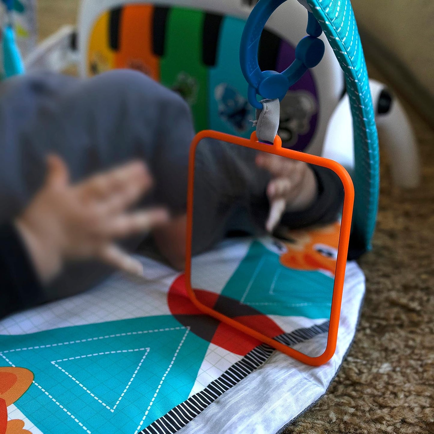 Baby Einstein, 4-in-1 Kickin' Tunes and Language Discovery Play Gym with Piano, Mat with Detachable Activity Toys, Lights, Sounds and Music, Ages Newborn +